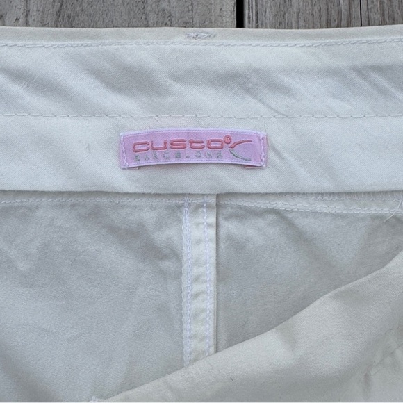 Custo Barcelona White Derailed Wide Leg Pants - Picture 3 of 7